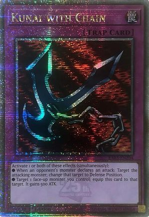 Kunai with Chain (Quarter Century Secret Rare) (RA03-EN204) - Quarter Century Bonanza 1st Edition Quarter Century Bonanza Yugioh Single  Squirtle Squad Card Shop.