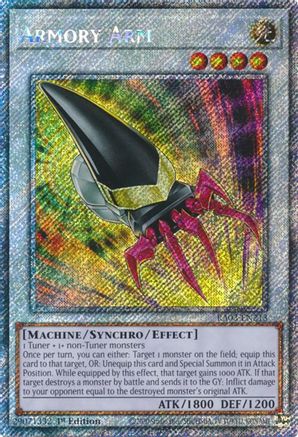 Armory Arm (Platinum Secret Rare) (RA03-EN213) - Quarter Century Bonanza 1st Edition Quarter Century Bonanza Yugioh Single  Squirtle Squad Card Shop.