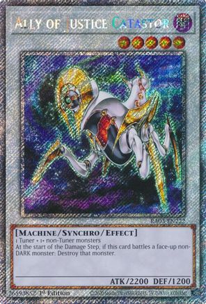 Ally of Justice Catastor (Platinum Secret Rare) (RA03-EN222) - Quarter Century Bonanza 1st Edition Quarter Century Bonanza Yugioh Single  Squirtle Squad Card Shop.