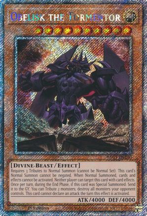 Obelisk the Tormentor (Platinum Secret Rare) (RA03-EN230) - Quarter Century Bonanza 1st Edition Quarter Century Bonanza Yugioh Single  Squirtle Squad Card Shop.