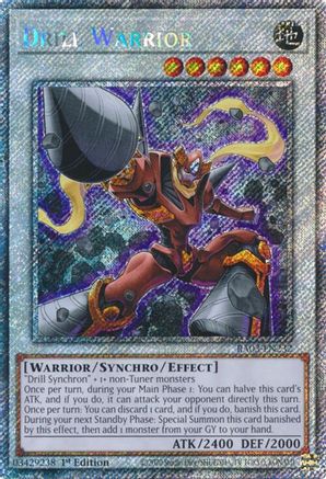 Drill Warrior (Platinum Secret Rare) (RA03-EN232) - Quarter Century Bonanza 1st Edition Quarter Century Bonanza Yugioh Single  Squirtle Squad Card Shop.