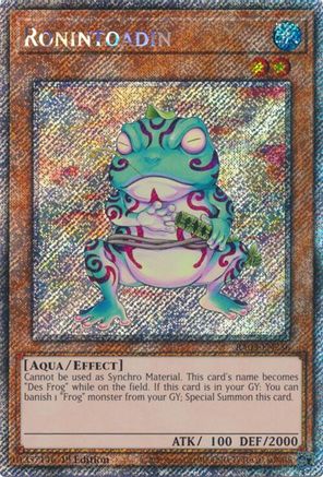 Ronintoadin (Platinum Secret Rare) (RA03-EN236) - Quarter Century Bonanza 1st Edition Quarter Century Bonanza Yugioh Single  Squirtle Squad Card Shop.
