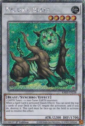Naturia Beast (Platinum Secret Rare) (RA03-EN238) - Quarter Century Bonanza 1st Edition Quarter Century Bonanza Yugioh Single  Squirtle Squad Card Shop.