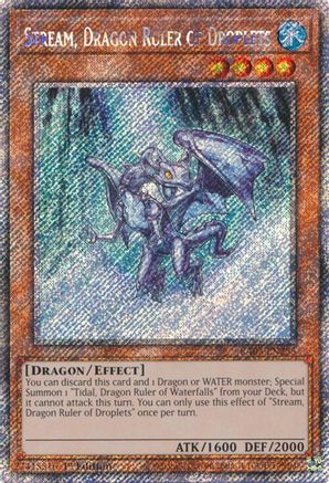 Stream, Dragon Ruler of Droplets (Platinum Secret Rare) (RA03-EN255) - Quarter Century Bonanza 1st Edition Quarter Century Bonanza Yugioh Single  Squirtle Squad Card Shop.