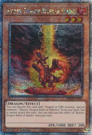 Burner, Dragon Ruler of Sparks (Quarter Century Secret Rare) (RA03-EN256) - Quarter Century Bonanza 1st Edition Quarter Century Bonanza Yugioh Single  Squirtle Squad Card Shop.