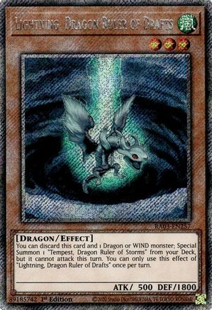 Lightning, Dragon Ruler of Drafts (Platinum Secret Rare) (RA03-EN257) - Quarter Century Bonanza 1st Edition Quarter Century Bonanza Yugioh Single  Squirtle Squad Card Shop.
