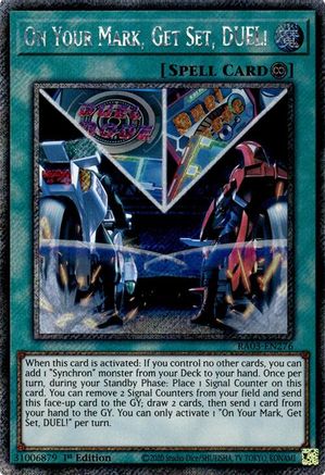 On Your Mark, Get Set, DUEL! (Platinum Secret Rare) (RA03-EN276) - Quarter Century Bonanza 1st Edition Quarter Century Bonanza Yugioh Single  Squirtle Squad Card Shop.