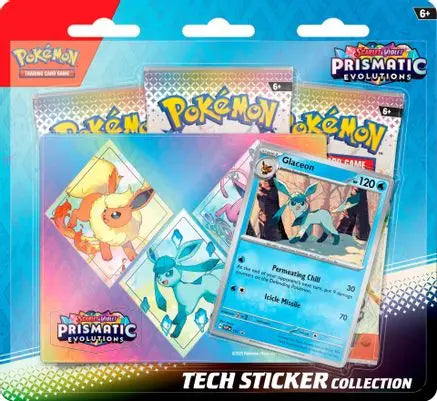 Prismatic Evolutions Tech Sticker Collection [Glaceon] SV: Prismatic Evolutions Pokemon Sealed  Squirtle Squad Card Shop.