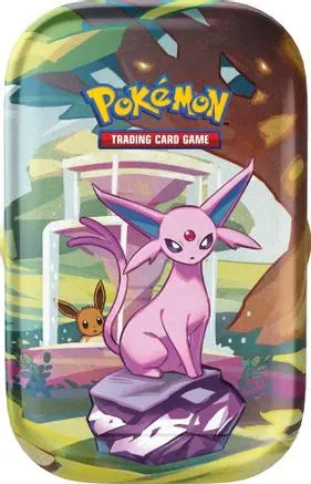 Prismatic Evolutions Mini Tin [Espeon] SV: Prismatic Evolutions Pokemon Sealed  Squirtle Squad Card Shop.