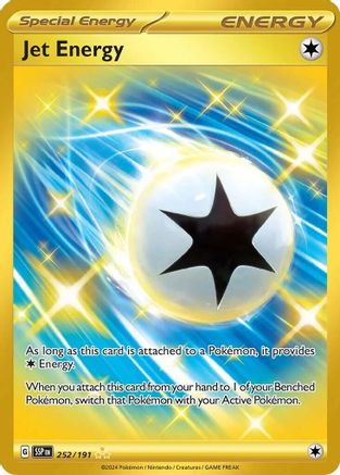Jet Energy 252  - Holofoil SV08 Surging Sparks - Hyper Rare SV08: Surging Sparks Pokemon Single  Squirtle Squad Card Shop.