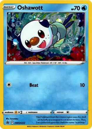 Oshawott (Cosmo Holo) SWSH222  - Holofoil SWSH Sword & Shield Promo Cards - Promo SWSH: Sword & Shield Promo Cards Pokemon Single  Squirtle Squad Card Shop.