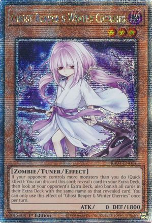Ghost Reaper & Winter Cherries (Alternate Art) (Quarter Century Secret Rare) (RA03-EN014) - Quarter Century Bonanza 1st Edition Quarter Century Bonanza Yugioh Single  Squirtle Squad Card Shop.