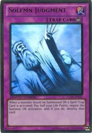 Solemn Judgment (GLD5-EN045) - Gold Series: Haunted Mine Limited Gold Series: Haunted Mine Yugioh Single  Squirtle Squad Card Shop.