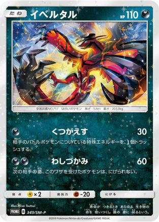 Yveltal - 343/SM-P (343/SM-P) - SMP Sun  Moon Promos Holofoil SM-P: Sun & Moon Promos Pokemon Japanese Single  Squirtle Squad Card Shop.