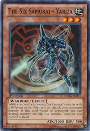 The Six Samurai - Yariza (SDWA-EN003) - Structure Deck: Samurai Warlords 1st Edition Structure Deck: Samurai Warlords Yugioh Single  Squirtle Squad Card Shop.
