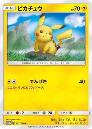 Pikachu - 377/SM-P (377/SM-P) - SMP Sun  Moon Promos Holofoil SM-P: Sun & Moon Promos Pokemon Japanese Single  Squirtle Squad Card Shop.