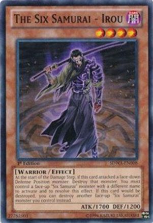 The Six Samurai - Irou (SDWA-EN008) - Structure Deck: Samurai Warlords 1st Edition Structure Deck: Samurai Warlords Yugioh Single  Squirtle Squad Card Shop.