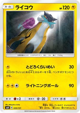 Raikou (035/131) - smH GX Starter Decks smH: GX Starter Decks Pokemon Japanese Single  Squirtle Squad Card Shop.