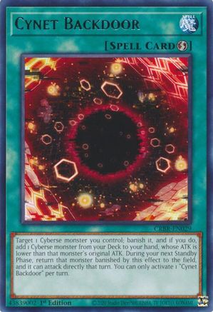 Cynet Backdoor (CRBR-EN029) - Crossover Breakers 1st Edition Crossover Breakers Yugioh Single  Squirtle Squad Card Shop.
