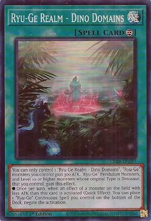 Ryu-Ge Realm - Dino Domains (SR) (CRBR-EN037) - Crossover Breakers 1st Edition Crossover Breakers Yugioh Single  Squirtle Squad Card Shop.