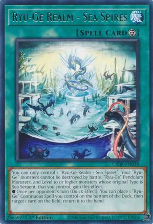 Ryu-Ge Realm - Sea Spires (CRBR-EN038) - Crossover Breakers 1st Edition Crossover Breakers Yugioh Single  Squirtle Squad Card Shop.