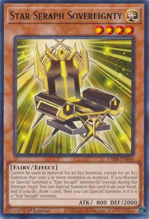 Star Seraph Sovereignty (CRBR-EN046) - Crossover Breakers 1st Edition Crossover Breakers Yugioh Single  Squirtle Squad Card Shop.