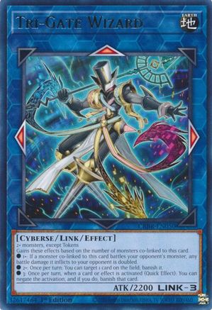 Tri-Gate Wizard (CRBR-EN050) - Crossover Breakers 1st Edition Crossover Breakers Yugioh Single  Squirtle Squad Card Shop.