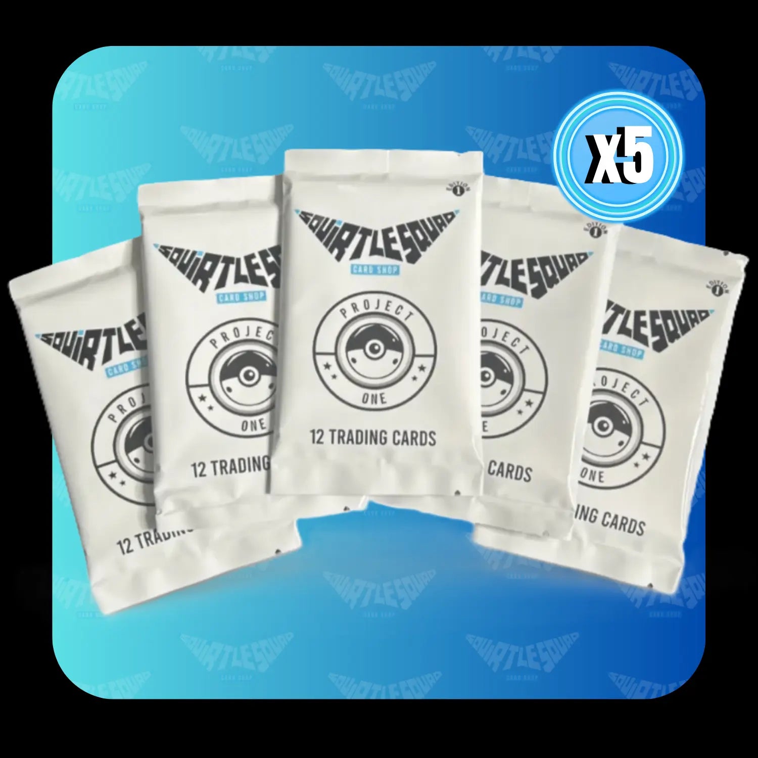 Pokémon TCG – Custom Booster Pack Bundle x5 – Squirtle Squad Card Shop Exclusive – Sealed Mystery Packs - Squirtle Squad Card Shop.