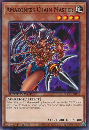 Amazoness Chain Master (SBC2-ENH10) - Speed Duel: Battle City Finals 1st Edition Speed Duel: Battle City Finals Yugioh Single  Squirtle Squad Card Shop.