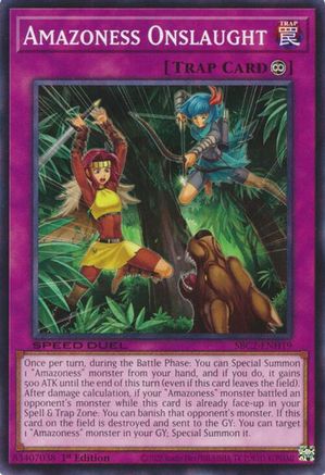 Amazoness Onslaught (SBC2-ENH19) - Speed Duel: Battle City Finals 1st Edition Speed Duel: Battle City Finals Yugioh Single  Squirtle Squad Card Shop.