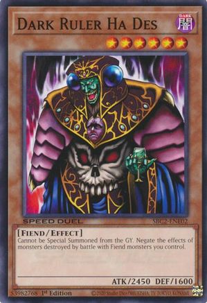 Dark Ruler Ha Des (SBC2-ENE02) - Speed Duel: Battle City Finals 1st Edition Speed Duel: Battle City Finals Yugioh Single  Squirtle Squad Card Shop.