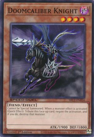 Doomcaliber Knight (SBC2-ENE04) - Speed Duel: Battle City Finals 1st Edition Speed Duel: Battle City Finals Yugioh Single  Squirtle Squad Card Shop.