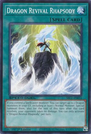 Dragon Revival Rhapsody (SBC2-ENB14) - Speed Duel: Battle City Finals 1st Edition Speed Duel: Battle City Finals Yugioh Single  Squirtle Squad Card Shop.