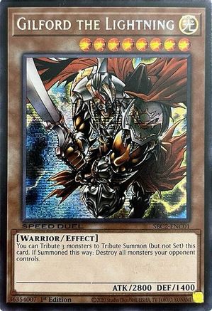 Gilford the Lightning (PSR) (SBC2-ENC01) - Speed Duel: Battle City Finals 1st Edition Speed Duel: Battle City Finals Yugioh Single  Squirtle Squad Card Shop.