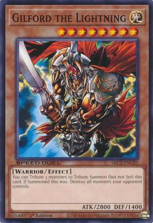 Gilford the Lightning (SBC2-ENC01) - Speed Duel: Battle City Finals 1st Edition Speed Duel: Battle City Finals Yugioh Single  Squirtle Squad Card Shop.