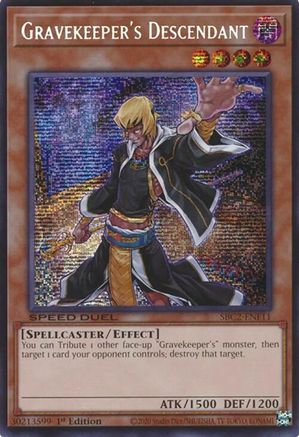 Gravekeeper's Descendant (PSR) (SBC2-ENF11) - Speed Duel: Battle City Finals 1st Edition Speed Duel: Battle City Finals Yugioh Single  Squirtle Squad Card Shop.
