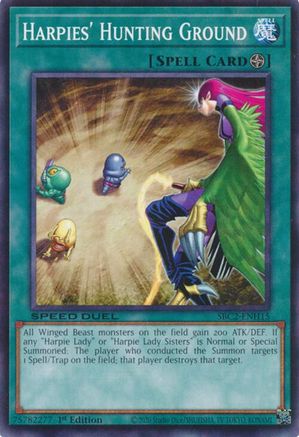 Harpies' Hunting Ground (SBC2-ENH15) - Speed Duel: Battle City Finals 1st Edition Speed Duel: Battle City Finals Yugioh Single  Squirtle Squad Card Shop.