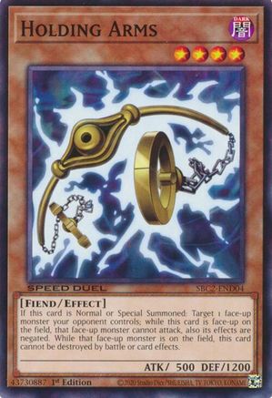 Holding Arms (SBC2-END04) - Speed Duel: Battle City Finals 1st Edition Speed Duel: Battle City Finals Yugioh Single  Squirtle Squad Card Shop.
