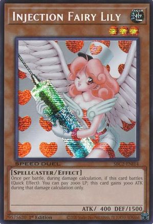 Injection Fairy Lily (PSR) (SBC2-ENI14) - Speed Duel: Battle City Finals 1st Edition Speed Duel: Battle City Finals Yugioh Single  Squirtle Squad Card Shop.