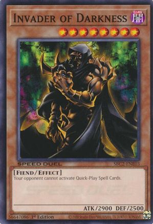 Invader of Darkness (SBC2-ENE03) - Speed Duel: Battle City Finals 1st Edition Speed Duel: Battle City Finals Yugioh Single  Squirtle Squad Card Shop.