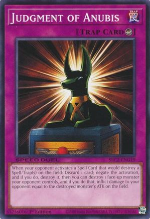 Judgment of Anubis (SBC2-ENG19) - Speed Duel: Battle City Finals 1st Edition Speed Duel: Battle City Finals Yugioh Single  Squirtle Squad Card Shop.