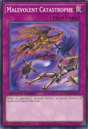 Malevolent Catastrophe (SBC2-END18) - Speed Duel: Battle City Finals 1st Edition Speed Duel: Battle City Finals Yugioh Single  Squirtle Squad Card Shop.