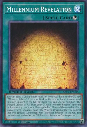 Millennium Revelation (SBC2-END15) - Speed Duel: Battle City Finals 1st Edition Speed Duel: Battle City Finals Yugioh Single  Squirtle Squad Card Shop.