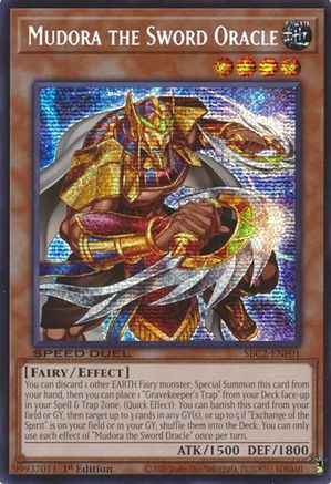 Mudora the Sword Oracle (PSR) (SBC2-ENF01) - Speed Duel: Battle City Finals 1st Edition Speed Duel: Battle City Finals Yugioh Single  Squirtle Squad Card Shop.