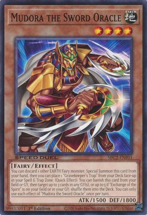 Mudora the Sword Oracle (SBC2-ENF01) - Speed Duel: Battle City Finals 1st Edition Speed Duel: Battle City Finals Yugioh Single  Squirtle Squad Card Shop.