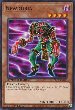 Newdoria (SBC2-END13) - Speed Duel: Battle City Finals 1st Edition Speed Duel: Battle City Finals Yugioh Single  Squirtle Squad Card Shop.