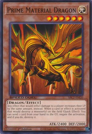 Prime Material Dragon (SBC2-ENI20) - Speed Duel: Battle City Finals 1st Edition Speed Duel: Battle City Finals Yugioh Single  Squirtle Squad Card Shop.