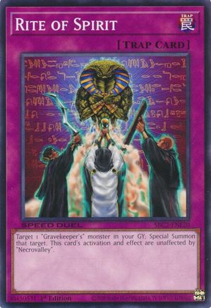 Rite of Spirit (SBC2-ENF20) - Speed Duel: Battle City Finals 1st Edition Speed Duel: Battle City Finals Yugioh Single  Squirtle Squad Card Shop.