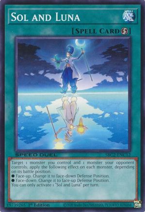 Sol and Luna (SBC2-ENC12) - Speed Duel: Battle City Finals 1st Edition Speed Duel: Battle City Finals Yugioh Single  Squirtle Squad Card Shop.