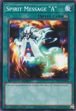 Spirit Message "A" (SBC2-ENE16) - Speed Duel: Battle City Finals 1st Edition Speed Duel: Battle City Finals Yugioh Single  Squirtle Squad Card Shop.